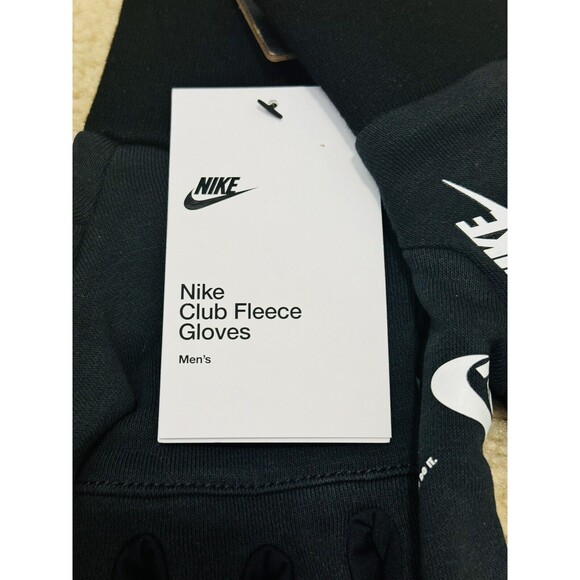 NWT Nike Club Fleece Training Gloves, N1008218-035 Black White Men’s  Sz Medium - Picture 5 of 8